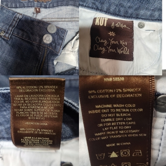 Kut from the Kloth Jeans Mid Rise Boot Cut Double Button Size 6 - Picture 15 of 15